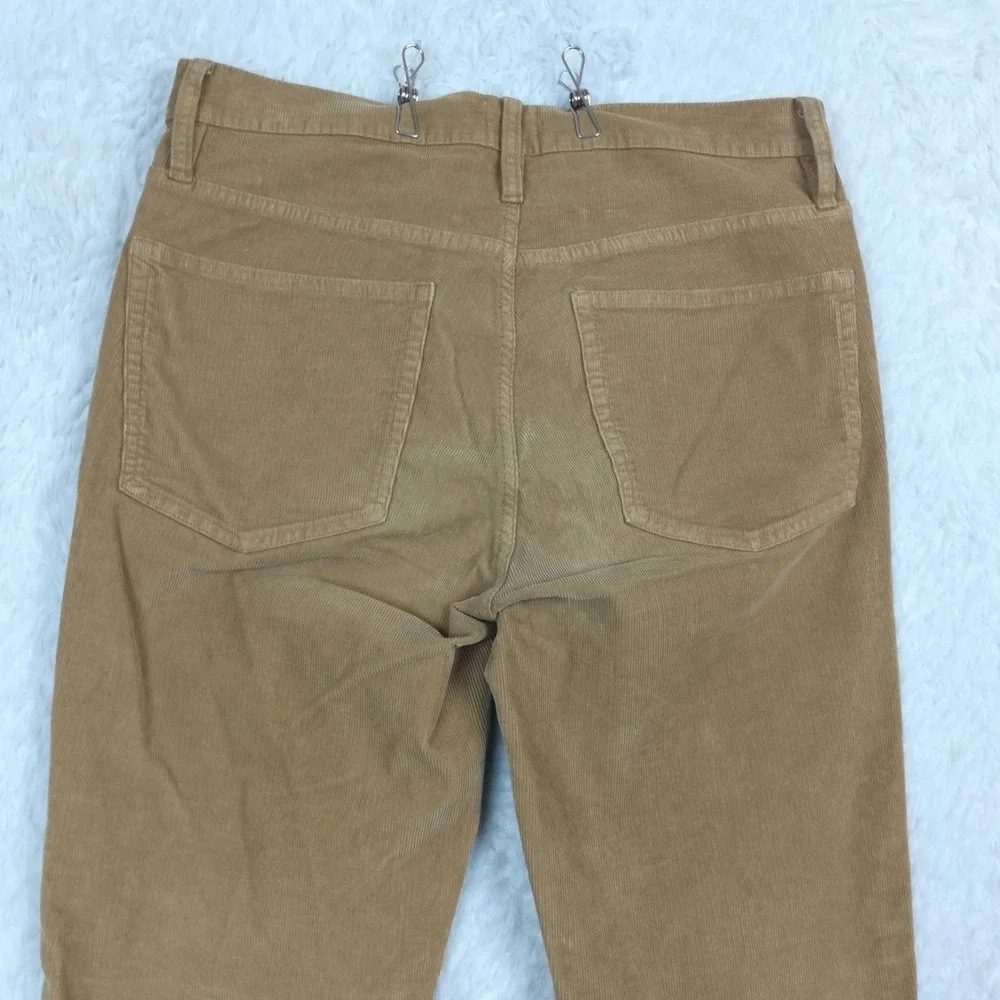 J. Crew Pants Womens Vintage Slim Straight Corduroy Camel Brown High Rise 30